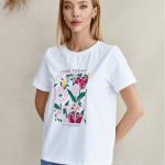 Flower white T-shirt